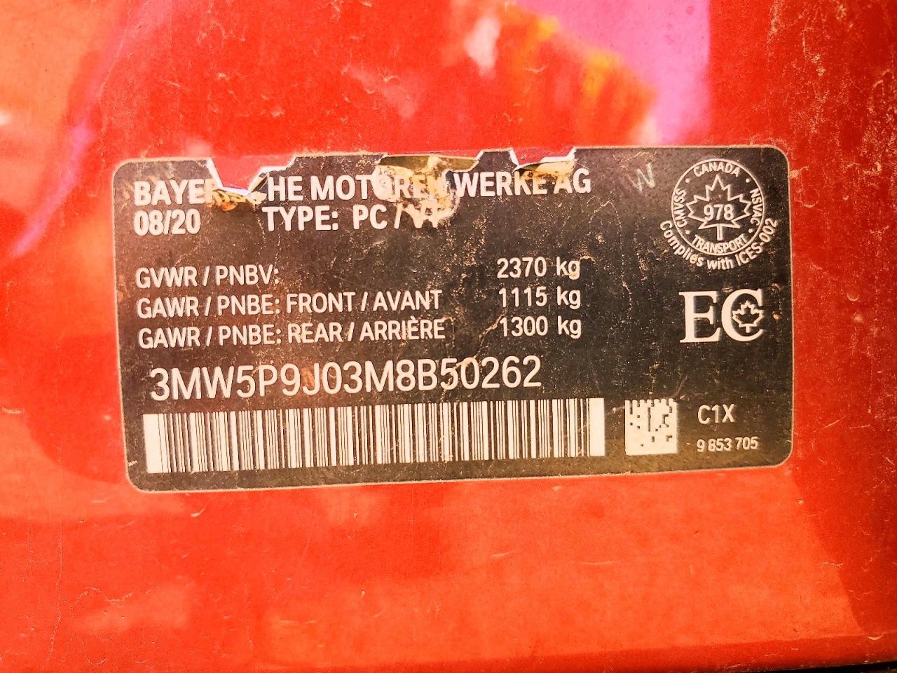3MW5P9J03M8B50262 2021 BMW 330XE photo no. 12