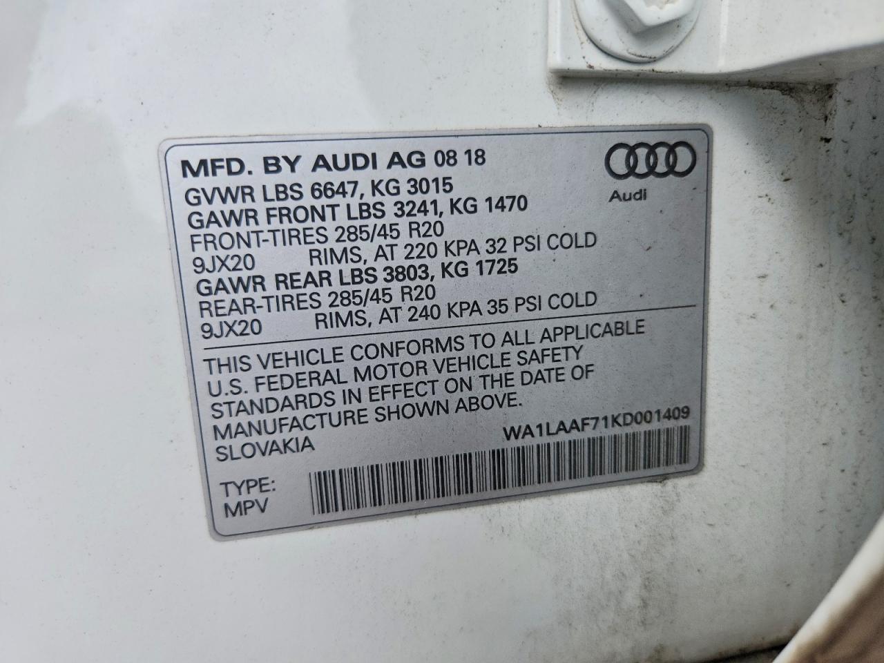 2019 AUDI Q7 PREMIUM PLUS — Фото 13 из 13