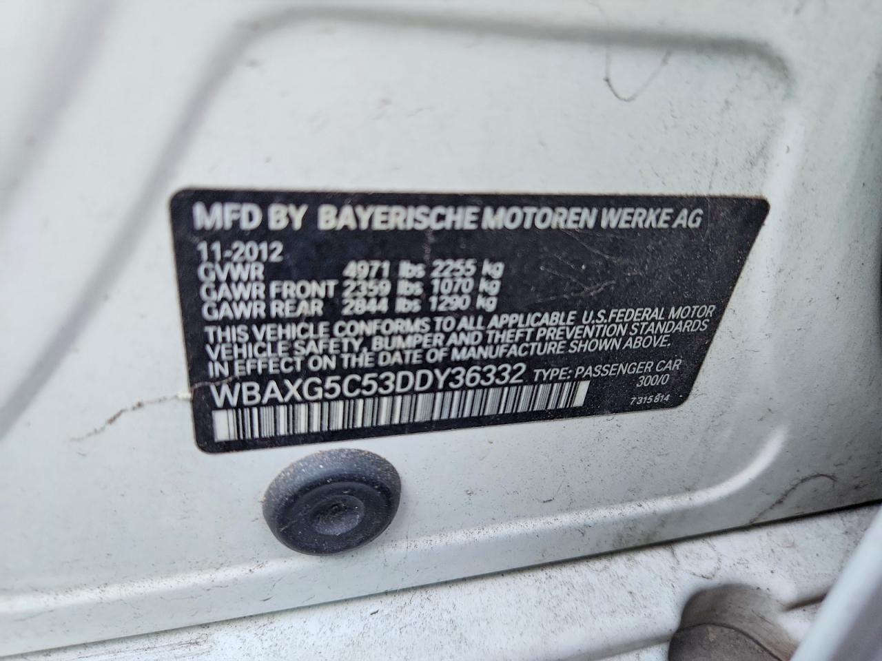 WBAXG5C53DDY36332 2013 BMW 528 photo no. 12