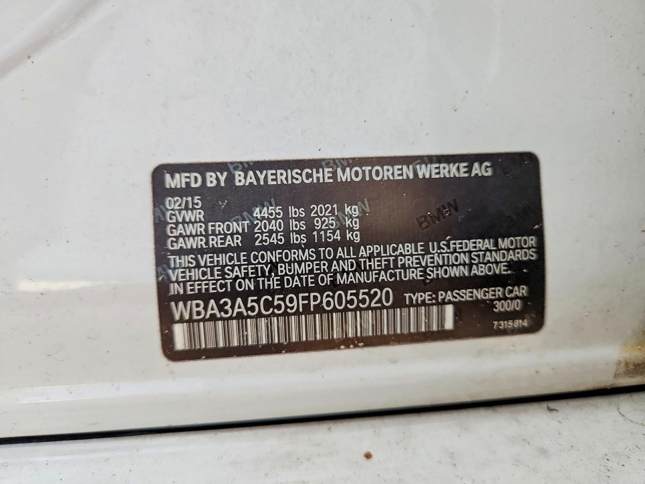 2015 BMW 328 I — Фото 12 из 12