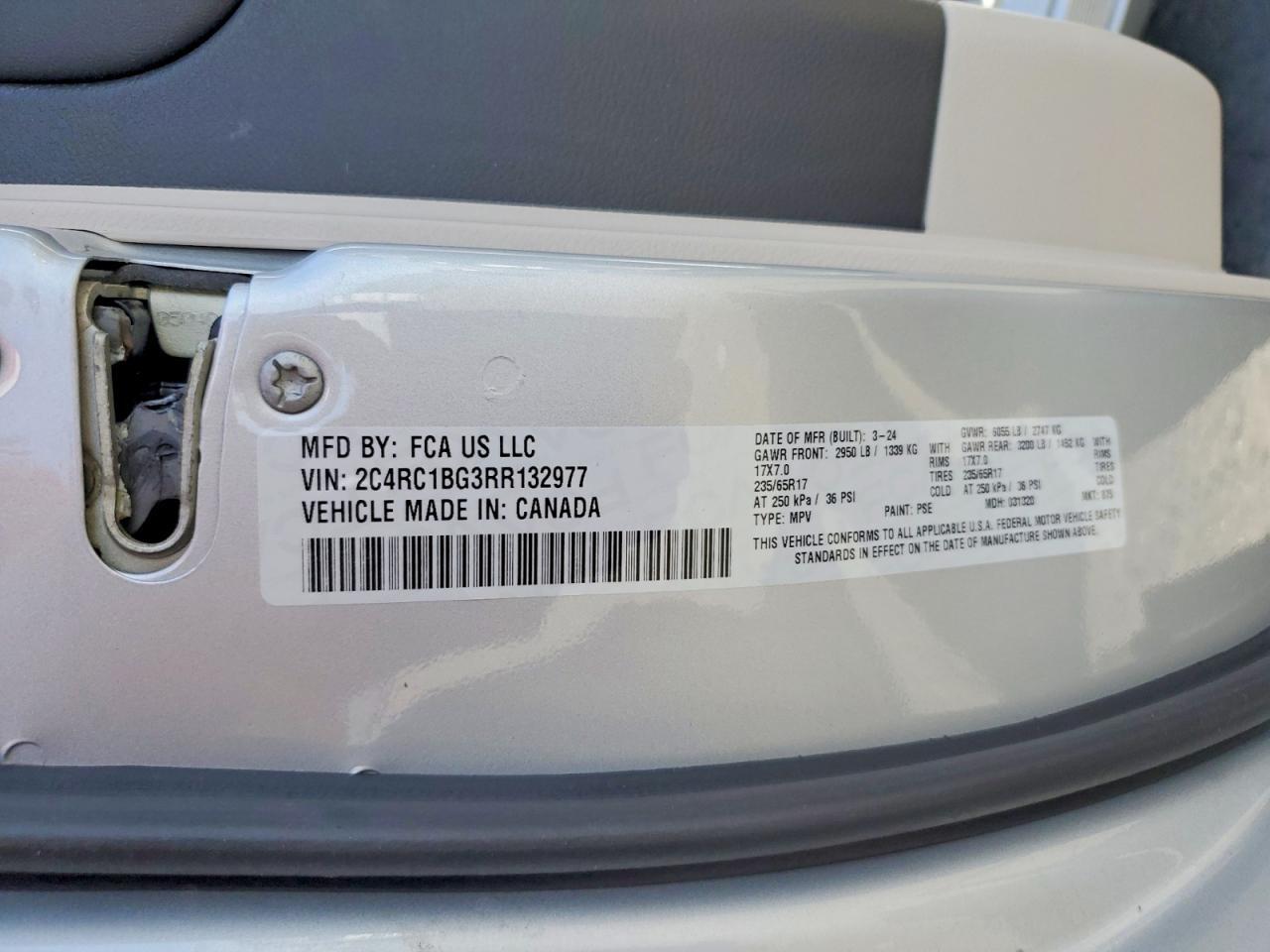 2024 CHRYSLER PACIFICA TOURING L — Фото 14 из 14