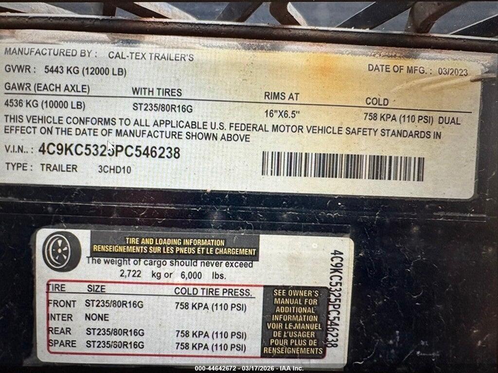 4C9KC5325PC546238 2023 CAL TEX *RB - 3CHW48 photo no. 9