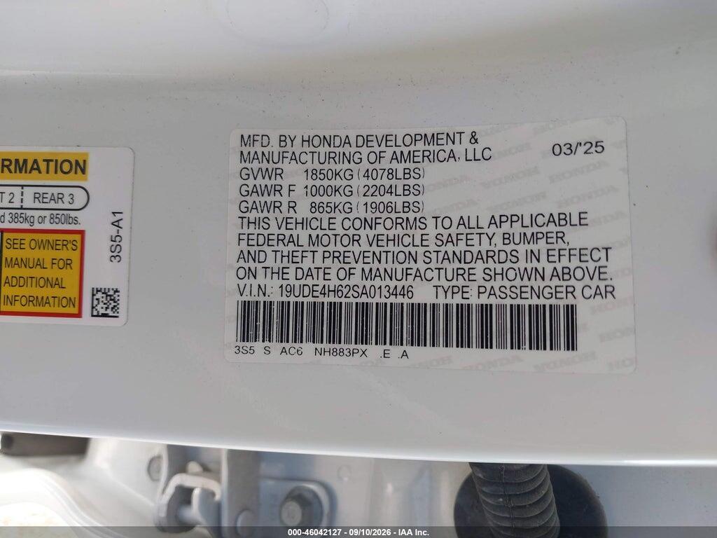 19UDE4H62SA013446 2025 ACURA INTEGRA photo no. 9