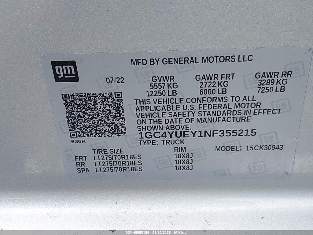 1GC4YUEY1NF355215 2022 CHEVROLET SILVERADO 3500HD photo no. 8