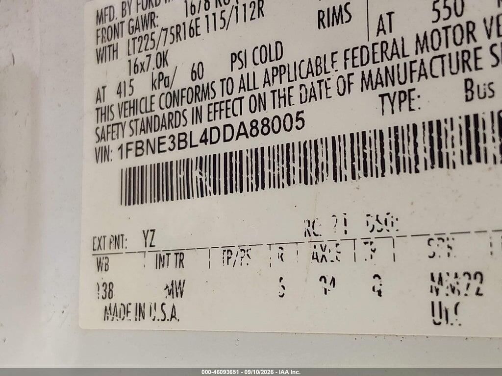 1FBNE3BL4DDA88005 2013 FORD E-350 SUPER DUTY photo no. 9