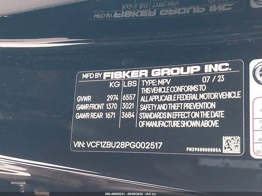 VCF1ZBU28PG002517 2023 FISKER OCEAN photo no. 9