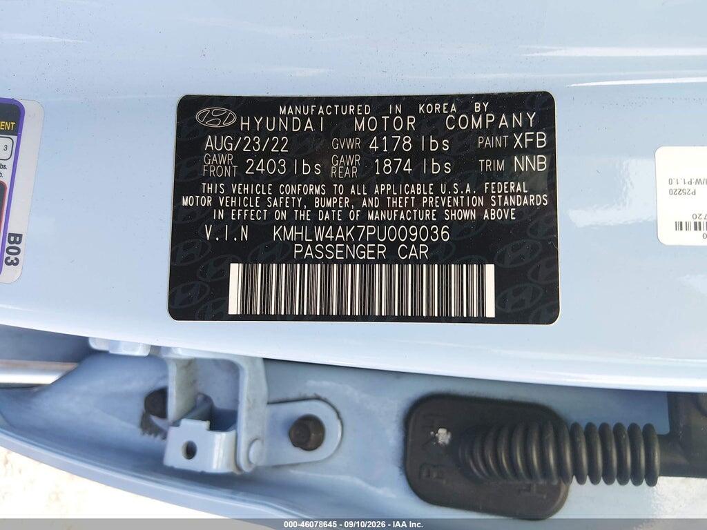 KMHLW4AK7PU009036 2023 HYUNDAI ELANTRA N photo no. 9