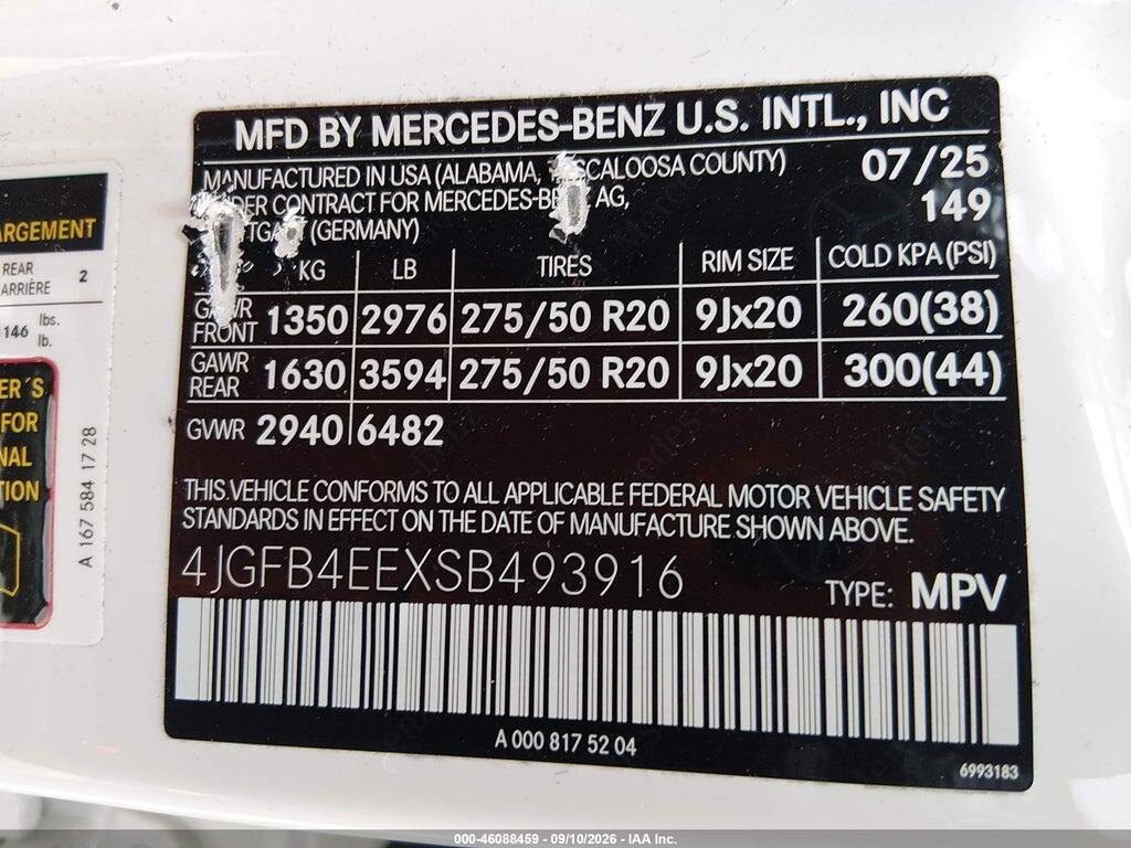 4JGFB4EEXSB493916 2025 MERCEDES-BENZ GLE 350 photo no. 9