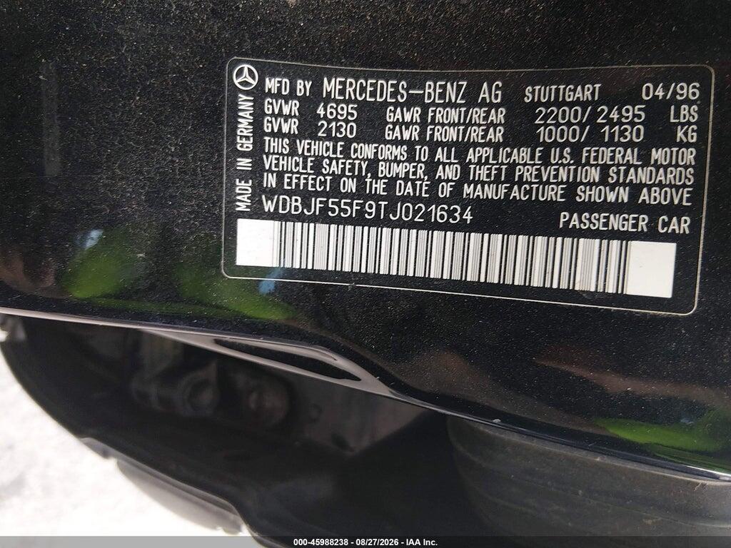 WDBJF55F9TJ021634 1996 MERCEDES-BENZ E photo no. 9
