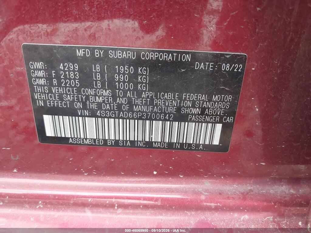 4S3GTAD66P3700642 2023 SUBARU IMPREZA photo no. 9