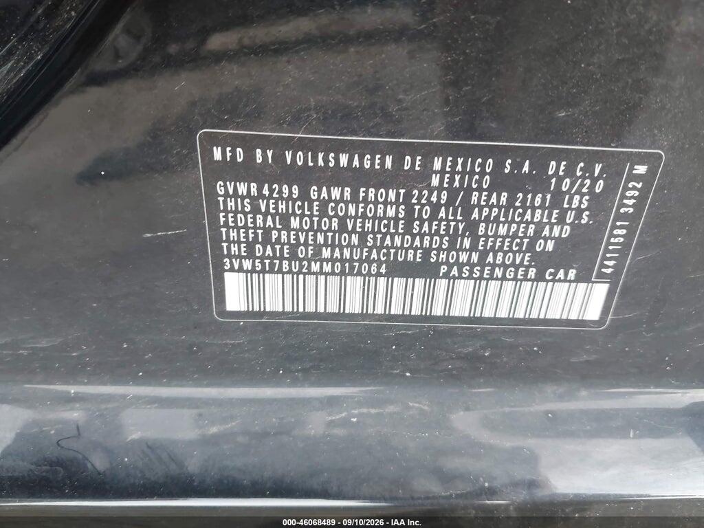 3VW5T7BU2MM017064 2021 VOLKSWAGEN JETTA GLI photo no. 9