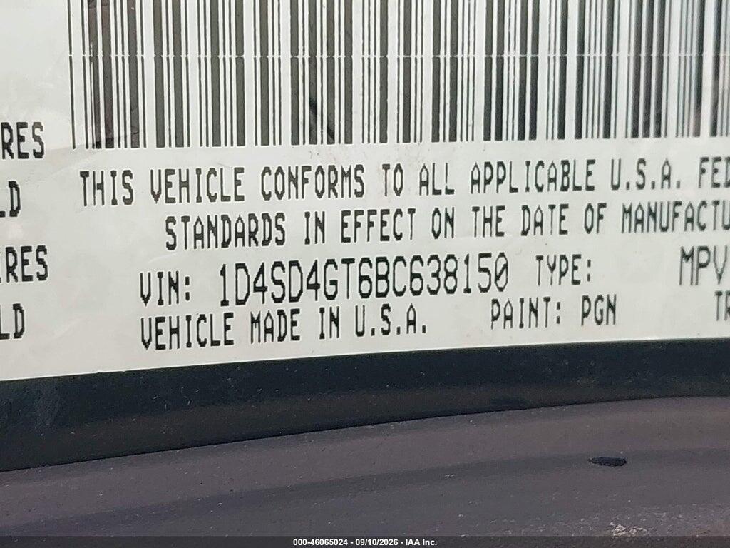 1D4SD4GT6BC638150 2011 DODGE DURANGO photo no. 9