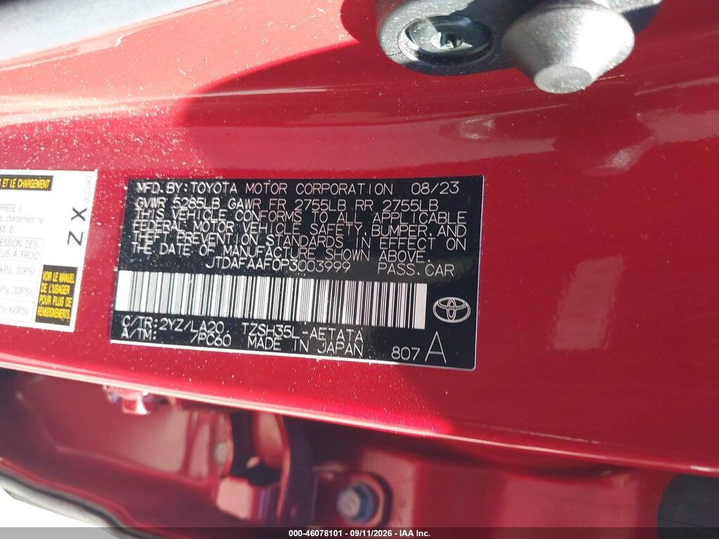 JTDAFAAF0P3003999 2023 TOYOTA CROWN photo no. 9