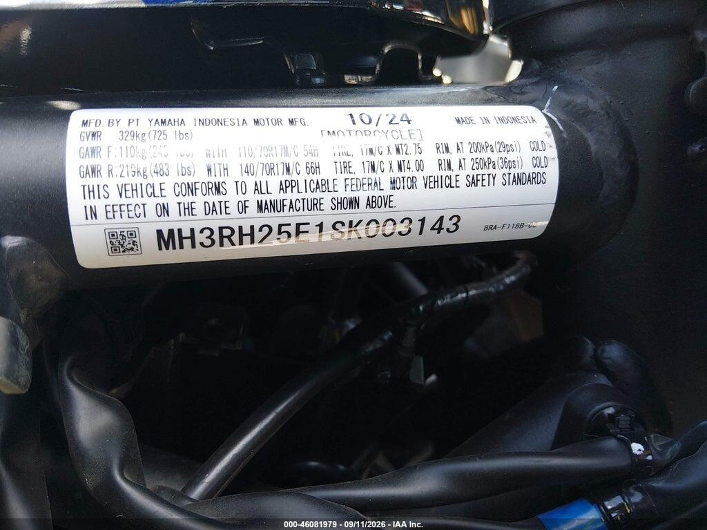 MH3RH25E1SK003143 2025 YAMAHA YFZ320 photo no. 10