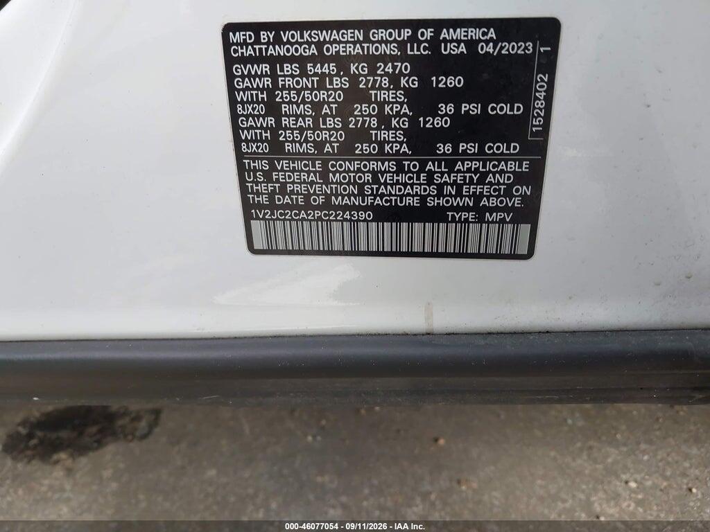 1V2JC2CA2PC224390 2023 VOLKSWAGEN ATLAS CROSS SPORT photo no. 9