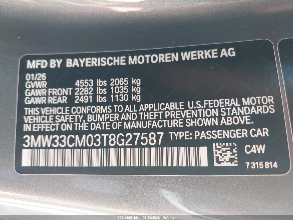 3MW33CM03T8G27587 2026 BMW 230I photo no. 9