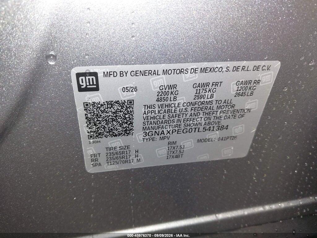 3GNAXPEG0TL541384 2026 CHEVROLET EQUINOX photo no. 9