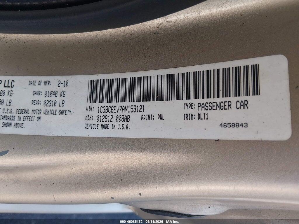 1C3BC6EV7AN153121 2010 CHRYSLER SEBRING photo no. 9