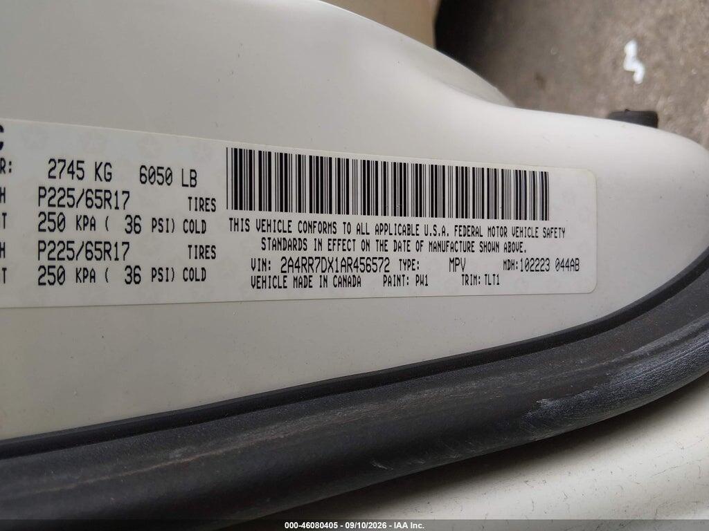 2A4RR7DX1AR456572 2010 CHRYSLER TOWN & COUNTRY photo no. 9