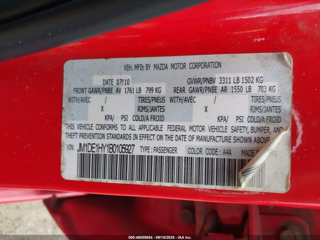 JM1DE1HY1B0105927 2011 MAZDA MAZDA2 photo no. 9