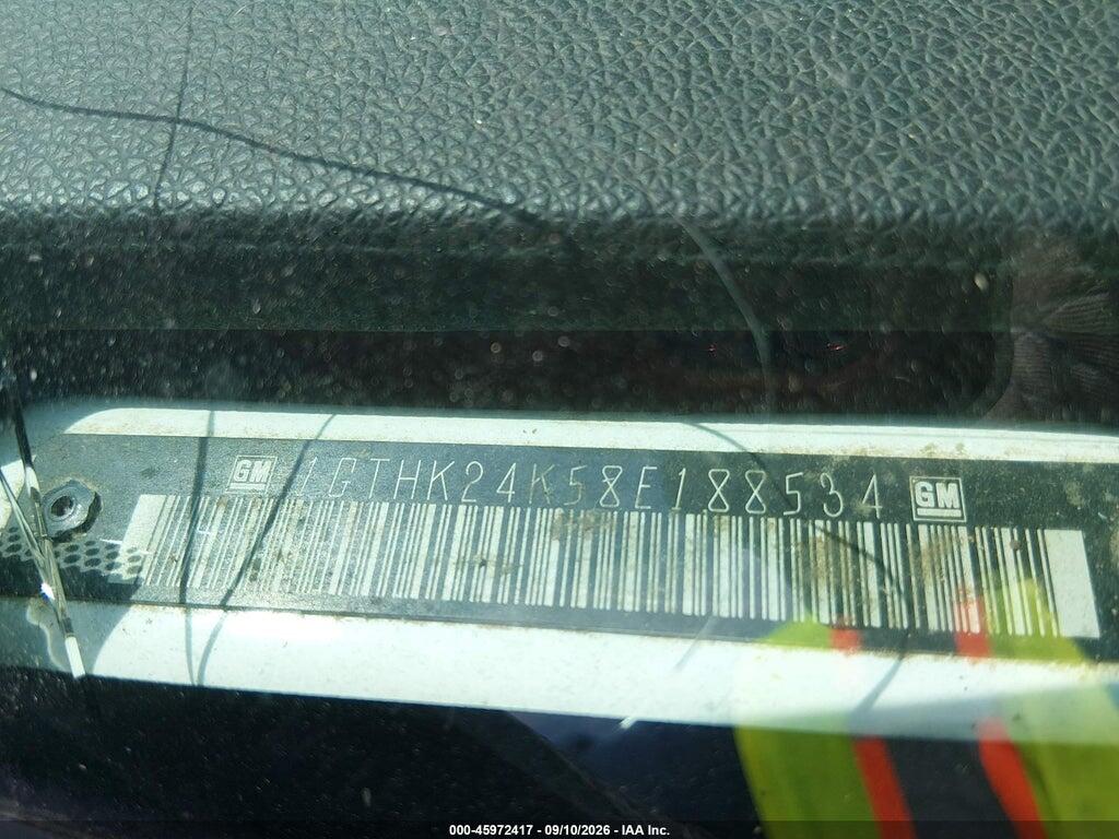 1GTHK24K58E188534 2008 GMC SIERRA 2500HD photo no. 9