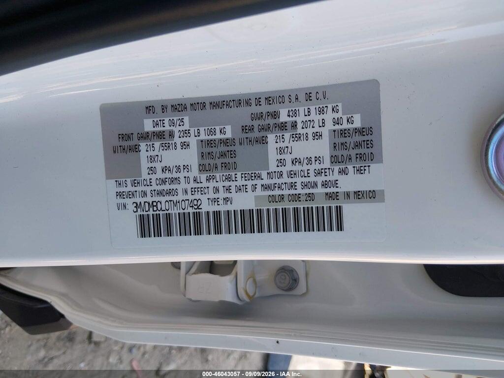 3MVDMBCL0TM107492 2026 MAZDA CX-30 photo no. 9