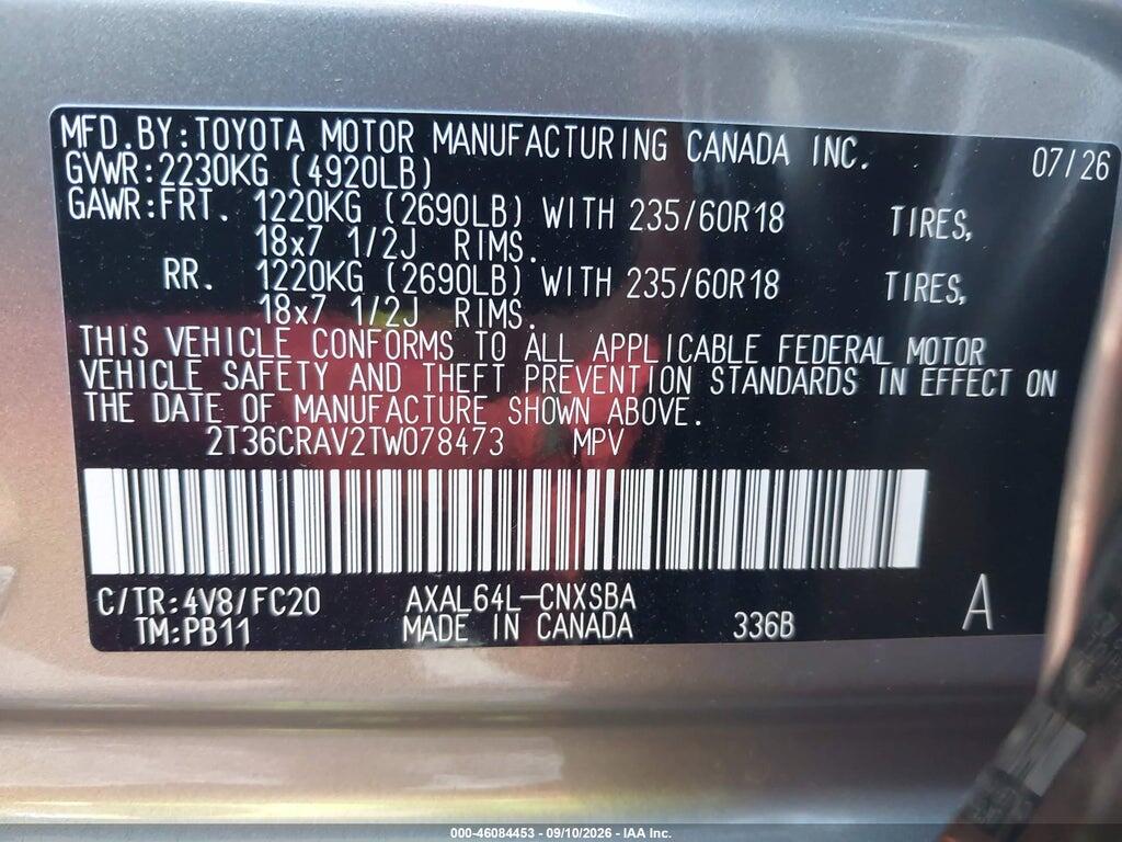 2T36CRAV2TW078473 2026 TOYOTA RAV4 photo no. 9