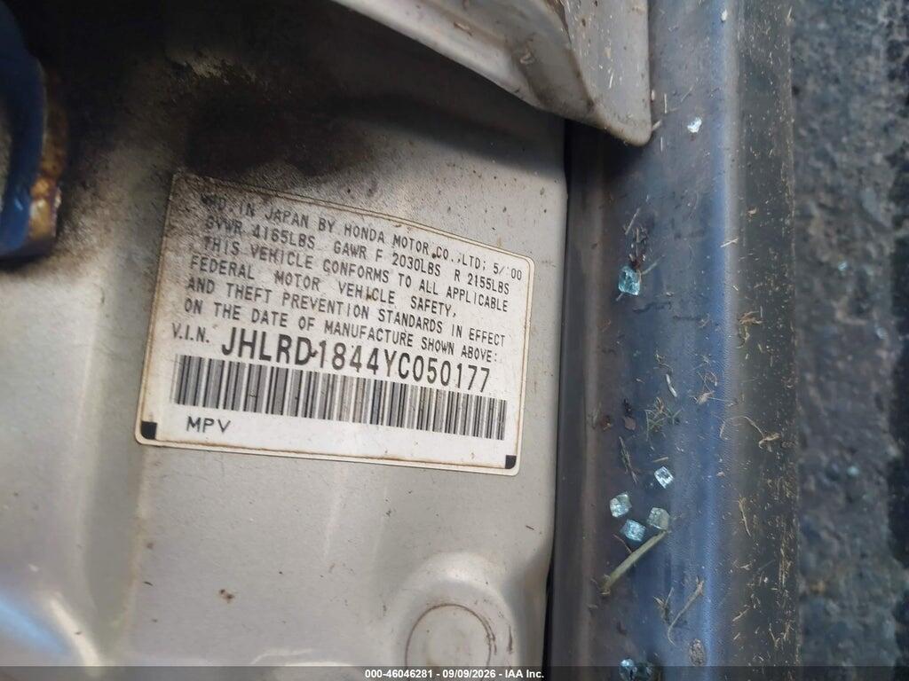JHLRD1844YC050177 2000 HONDA CR-V photo no. 9