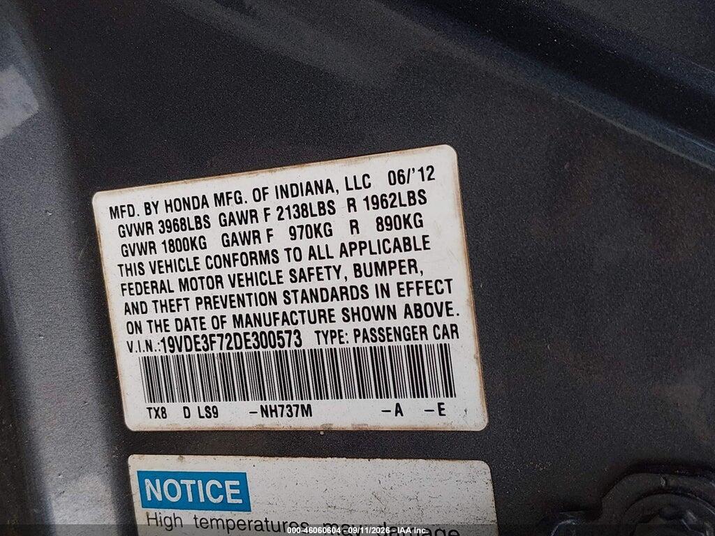 19VDE3F72DE300573 2013 ACURA ILX HYBRID photo no. 9