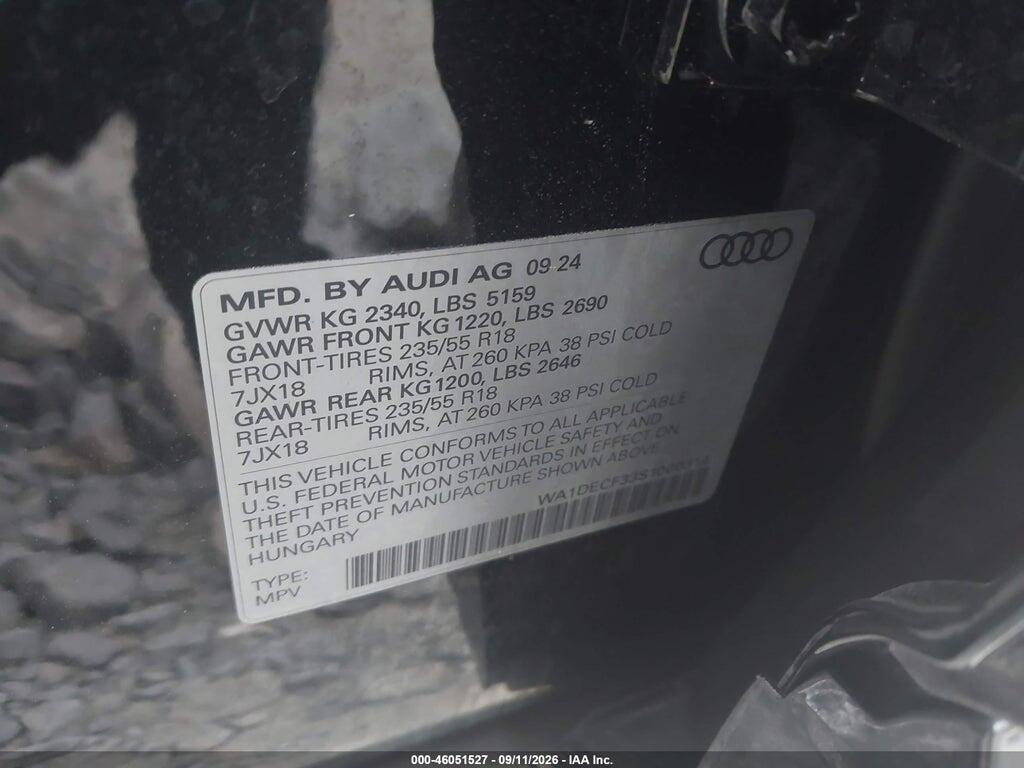 WA1DECF33S1000314 2025 AUDI Q3 photo no. 9