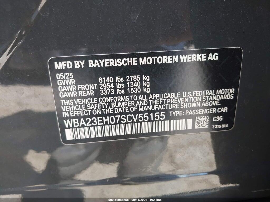 WBA23EH07SCV55155 2025 BMW 740I photo no. 9