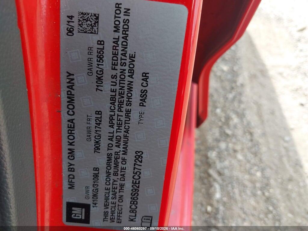 KL8CB6S92EC577293 2014 CHEVROLET SPARK photo no. 9