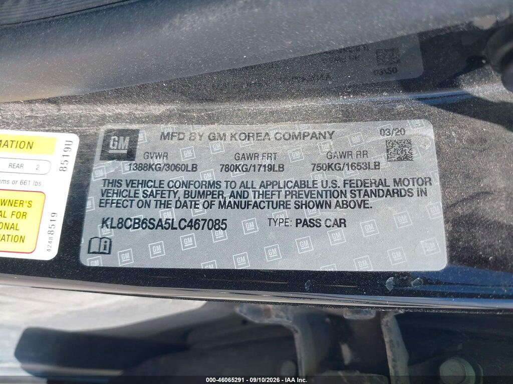 KL8CB6SA5LC467085 2020 CHEVROLET SPARK photo no. 9