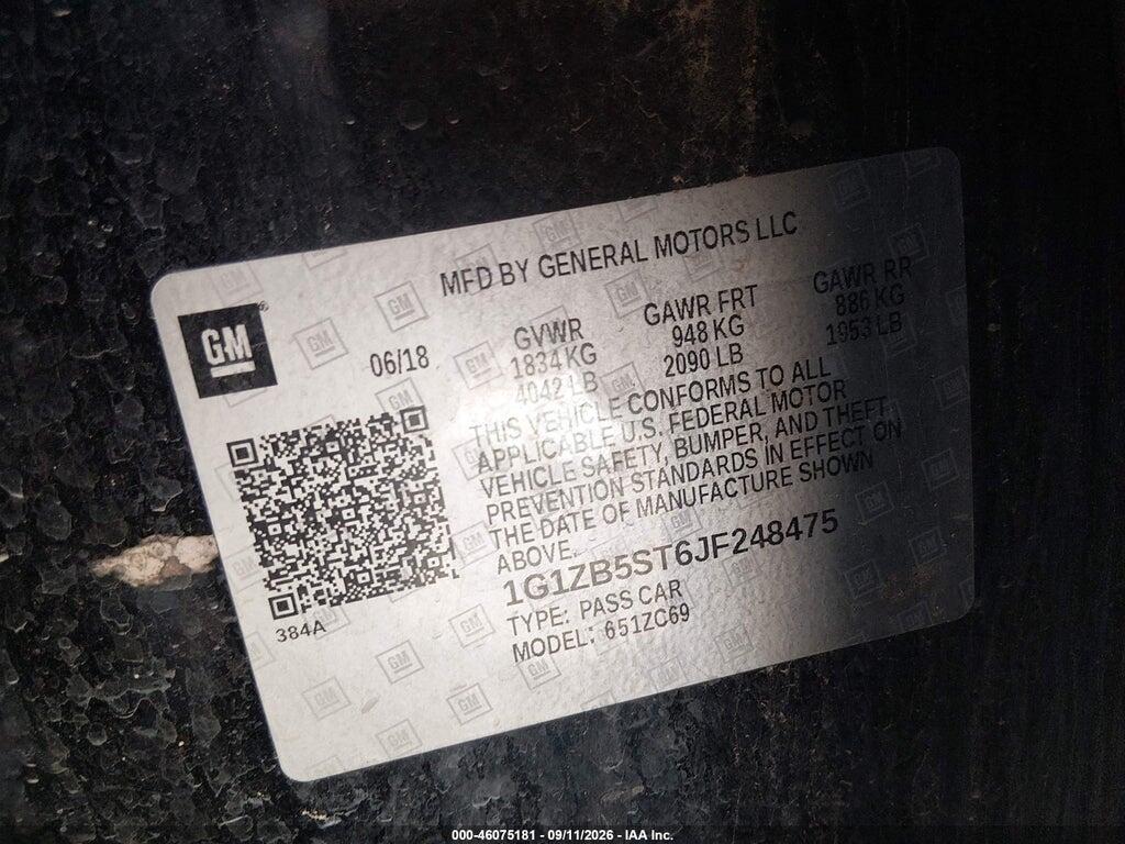 1G1ZB5ST6JF248475 2018 CHEVROLET MALIBU photo no. 9
