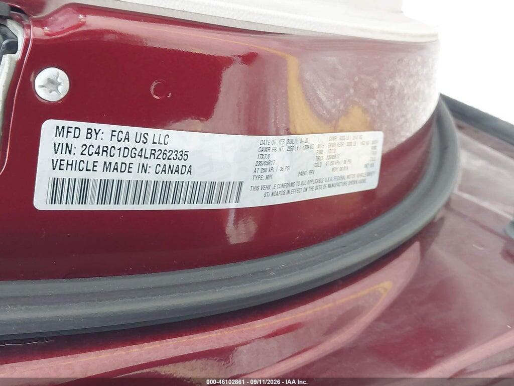 2C4RC1DG4LR262335 2020 CHRYSLER VOYAGER photo no. 9