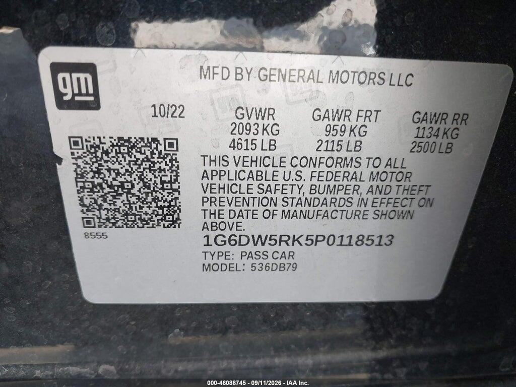 1G6DW5RK5P0118513 2023 CADILLAC CT5 photo no. 9