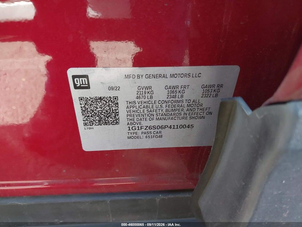 1G1FZ6S06P4110045 2023 CHEVROLET BOLT EUV photo no. 9