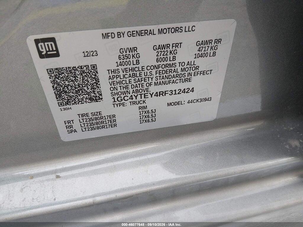 1GC4YTEY4RF312424 2024 CHEVROLET SILVERADO 3500HD photo no. 9