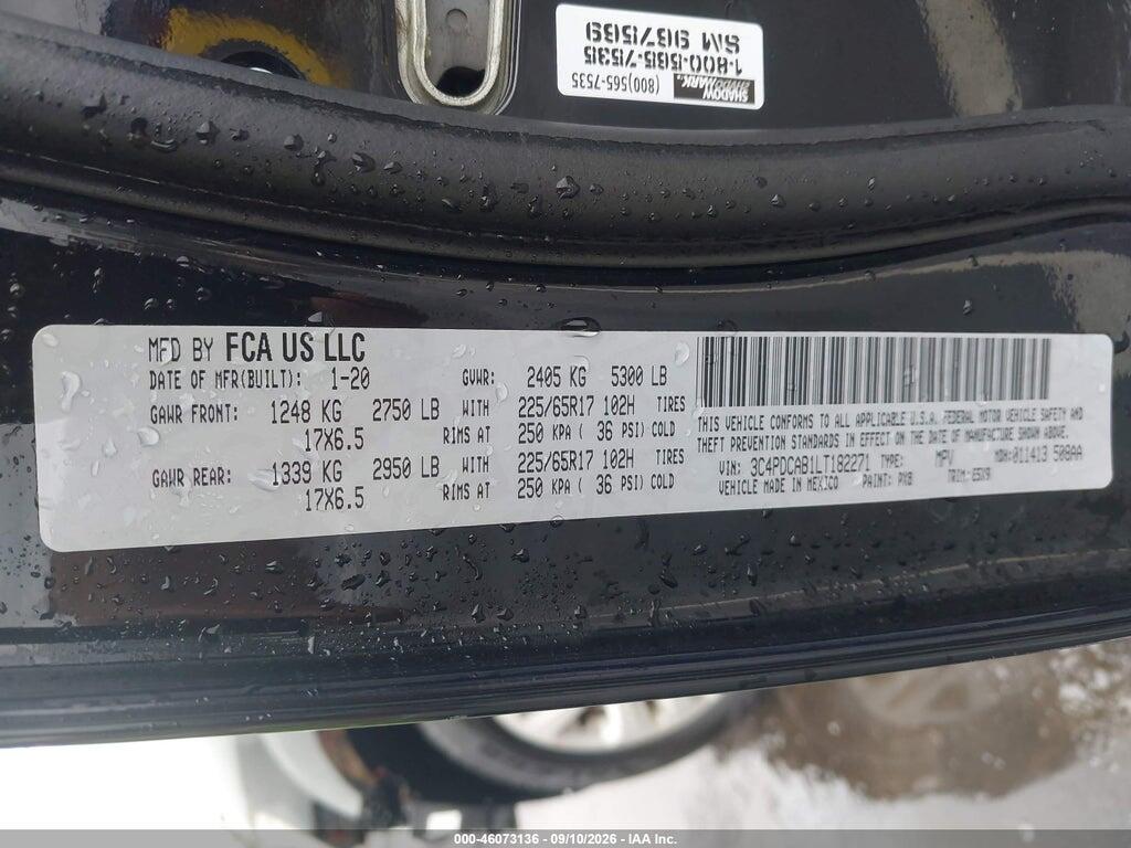 3C4PDCAB1LT182271 2020 DODGE JOURNEY photo no. 9