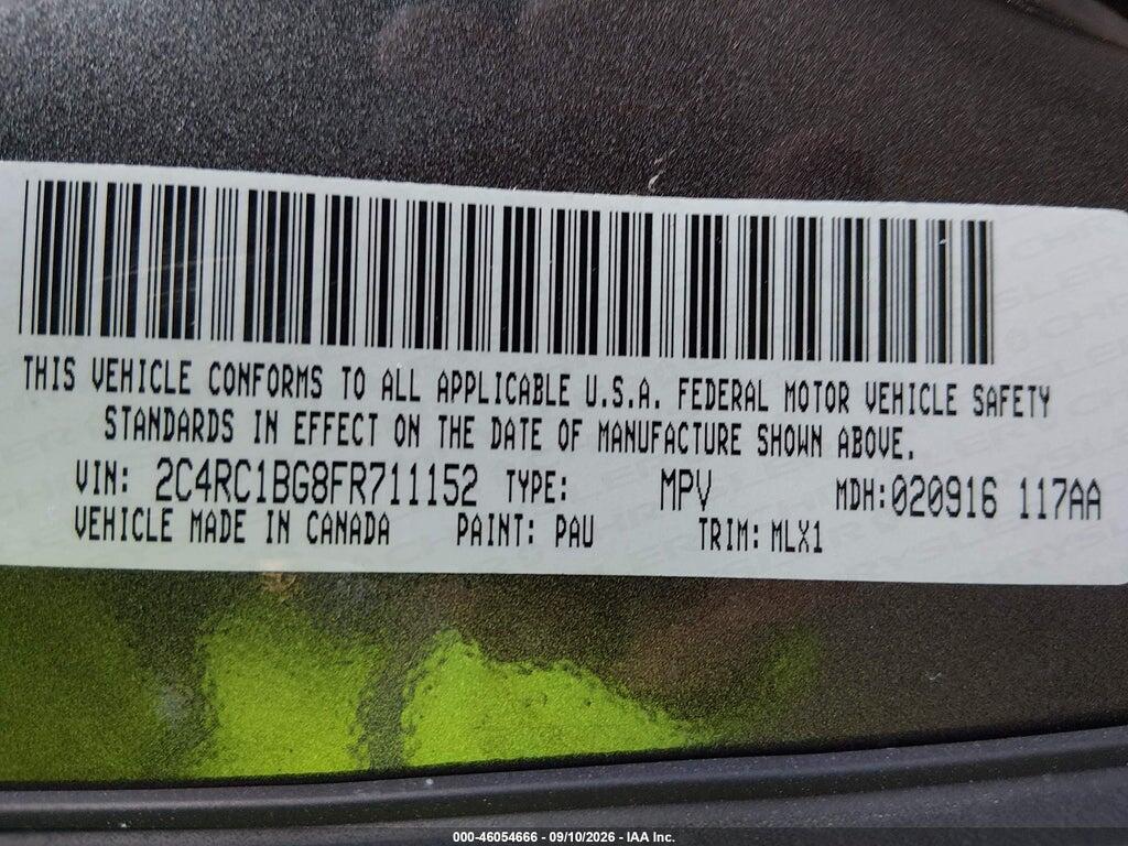 2C4RC1BG8FR711152 2015 CHRYSLER TOWN & COUNTRY photo no. 9