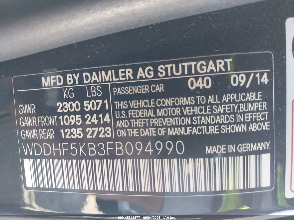 WDDHF5KB3FB094990 2015 MERCEDES-BENZ E 350 photo no. 9