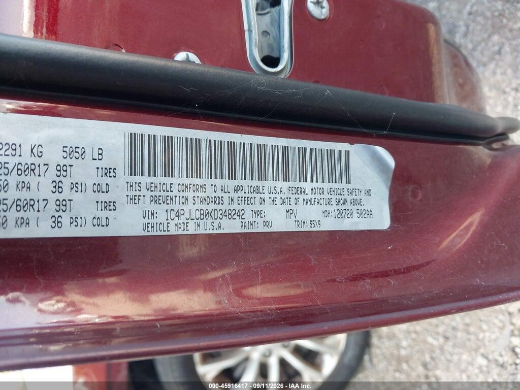 1C4PJLCB0KD348242 2019 JEEP CHEROKEE photo no. 9
