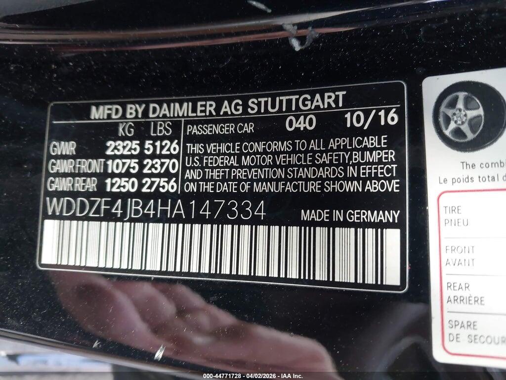 WDDZF4JB4HA147334 2017 MERCEDES-BENZ E 300 photo no. 9