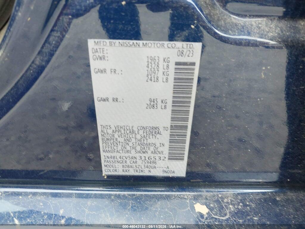 1N4BL4CV5RN316532 2024 NISSAN ALTIMA photo no. 9