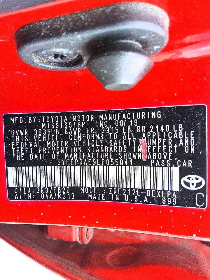 5YFEPRAE9LP055041 2020 TOYOTA COROLLA photo no. 12