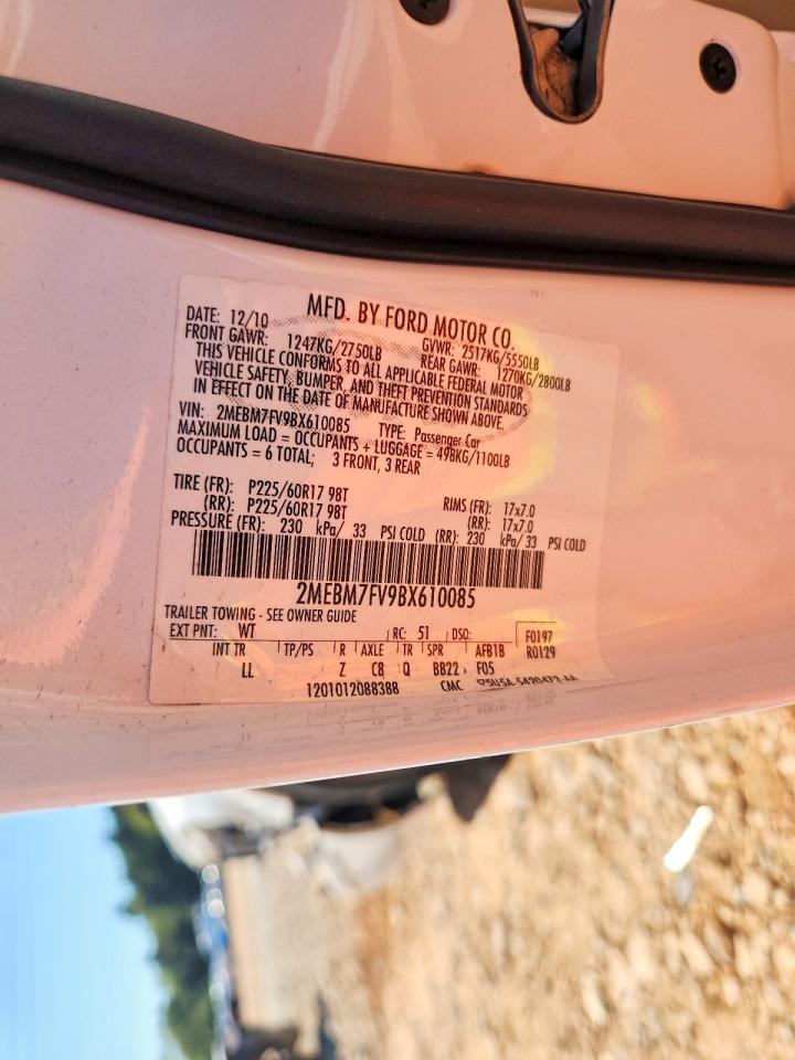 2MEBM7FV9BX610085 2011 MERCURY GRAND MARQUIS photo no. 12