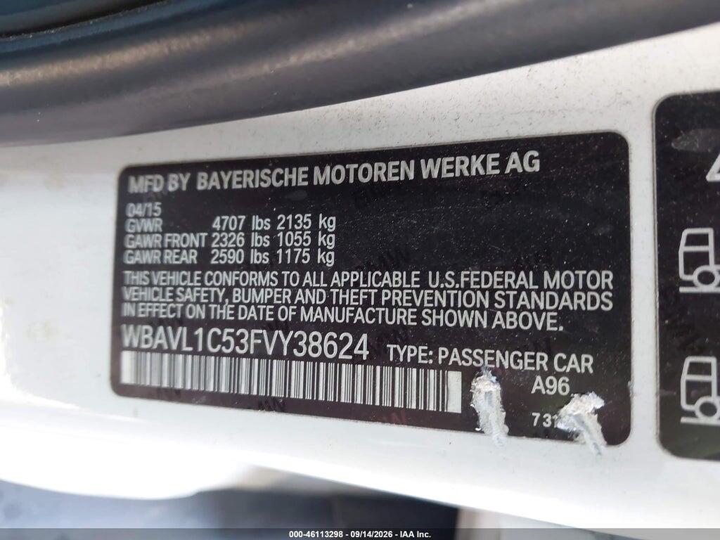 WBAVL1C53FVY38624 2015 BMW X1 photo no. 9