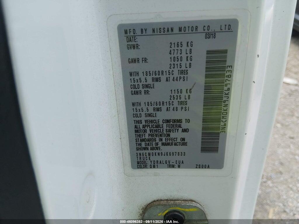 3N6CM0KN9JK697833 2018 NISSAN NV200 photo no. 9