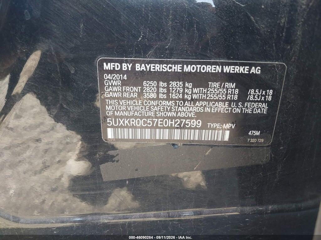 5UXKR0C57E0H27599 2014 BMW X5 photo no. 9