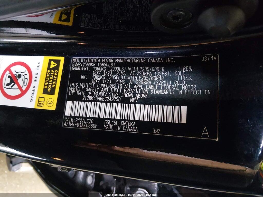 2T2BK1BA6EC249250 2014 LEXUS RX 350 photo no. 9